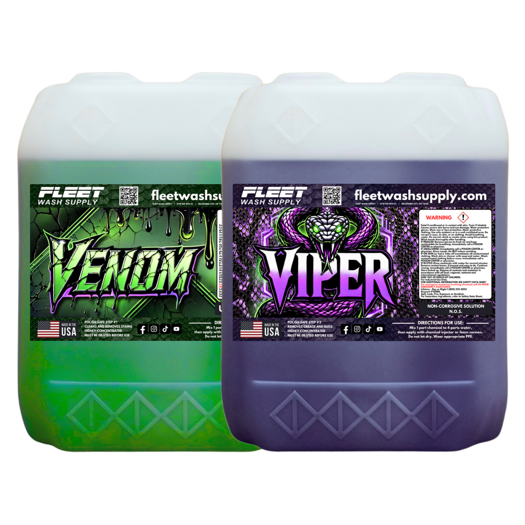 Venom + Viper 2 Step Truck Wash Soap Bundle | Touchless Semi Soap Venom + Viper 2 Step Truck Wash Soap Bundle | Touchless Semi Soap